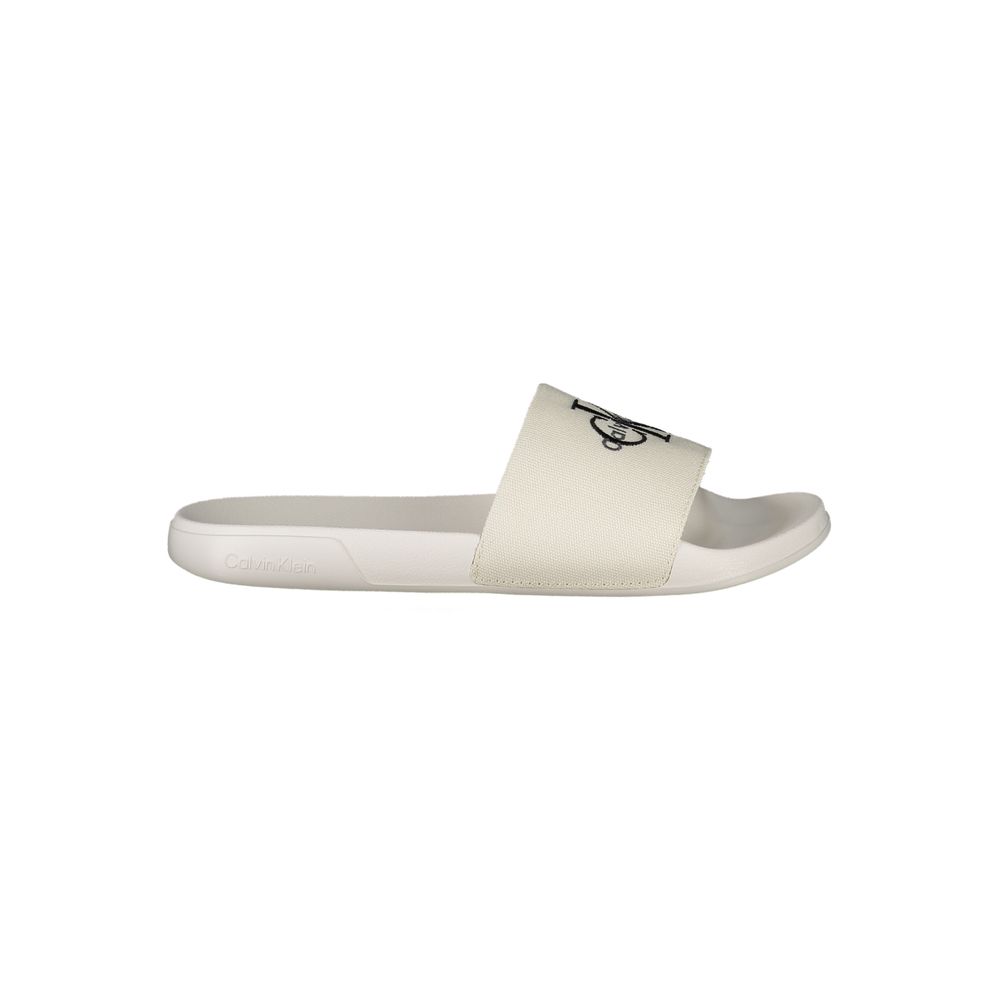 Calvin Klein Women's White Polyester Slippers