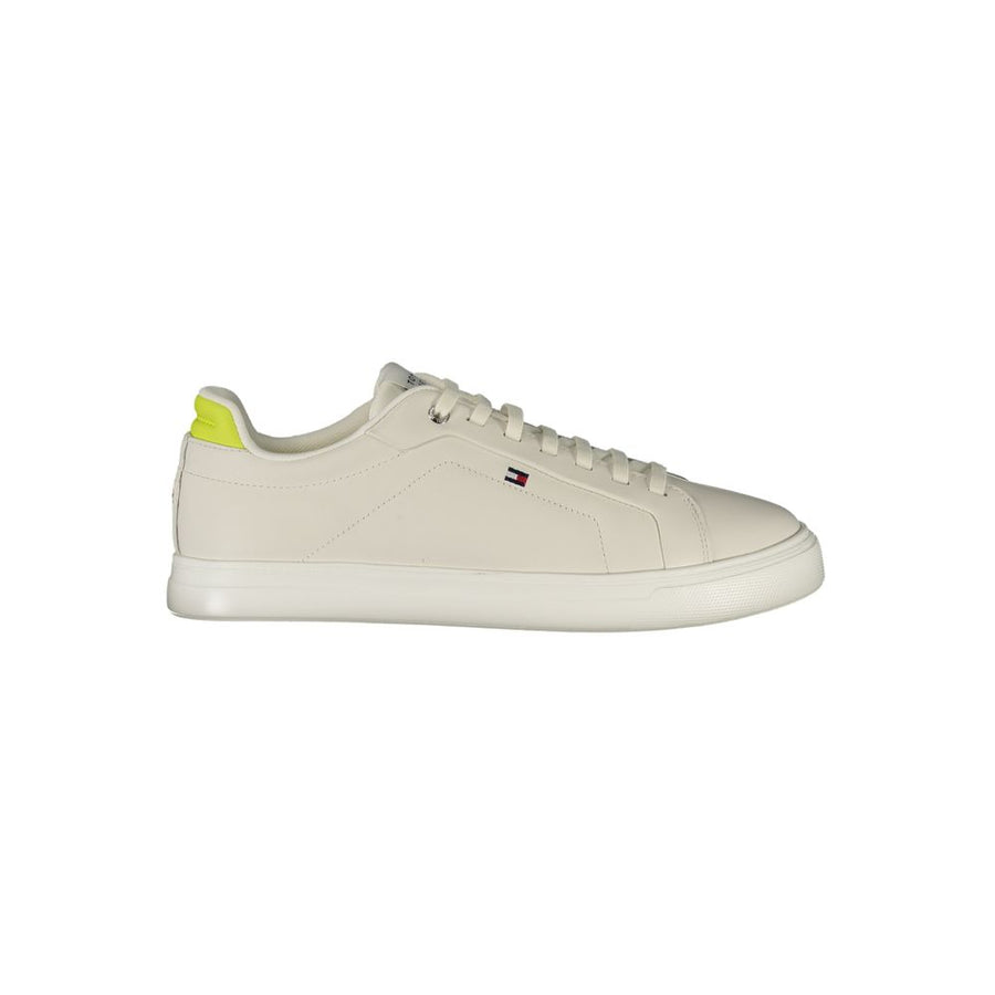 Tommy Hilfiger White Polyurethane Men's Sneaker