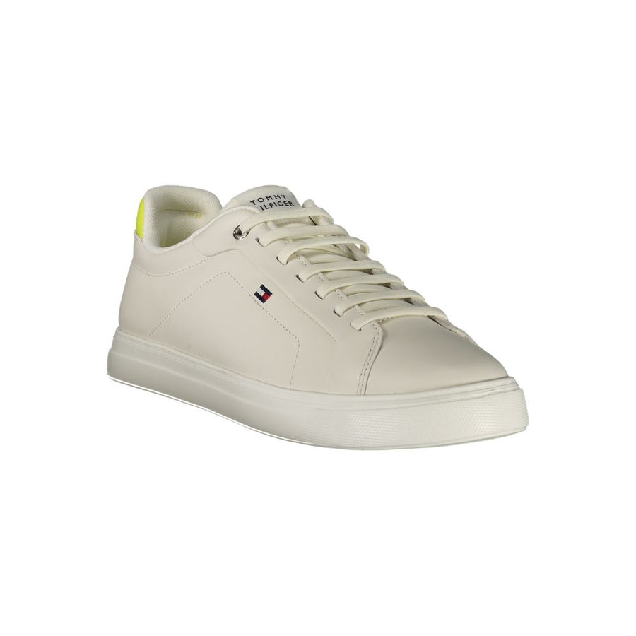 Tommy Hilfiger White Polyurethane Men's Sneaker