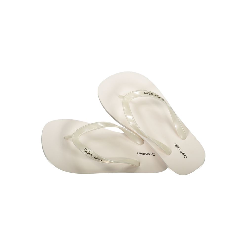 Calvin Klein Women's White Polyurethane Sandals