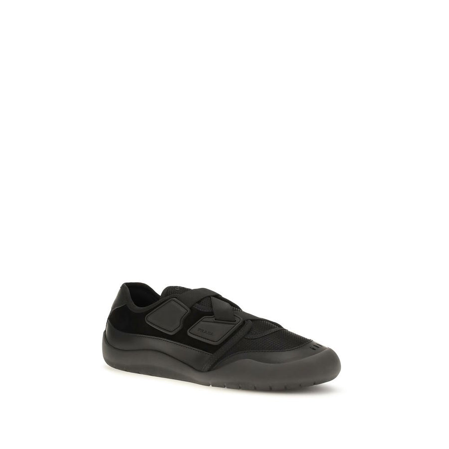Prada Black Nylon Low-Top Sneakers