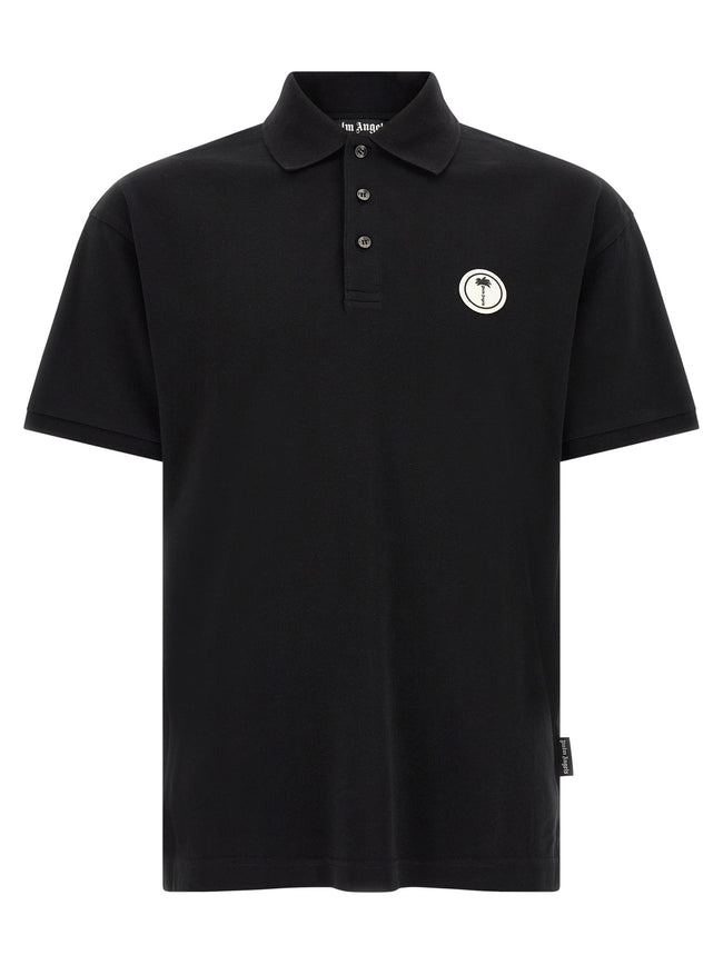 Palm Angels Schwarzes Baumwoll-Poloshirt