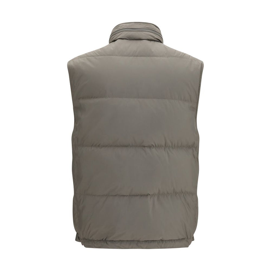 Brunello Cucinelli Grey Sleeveless Polyester Vest