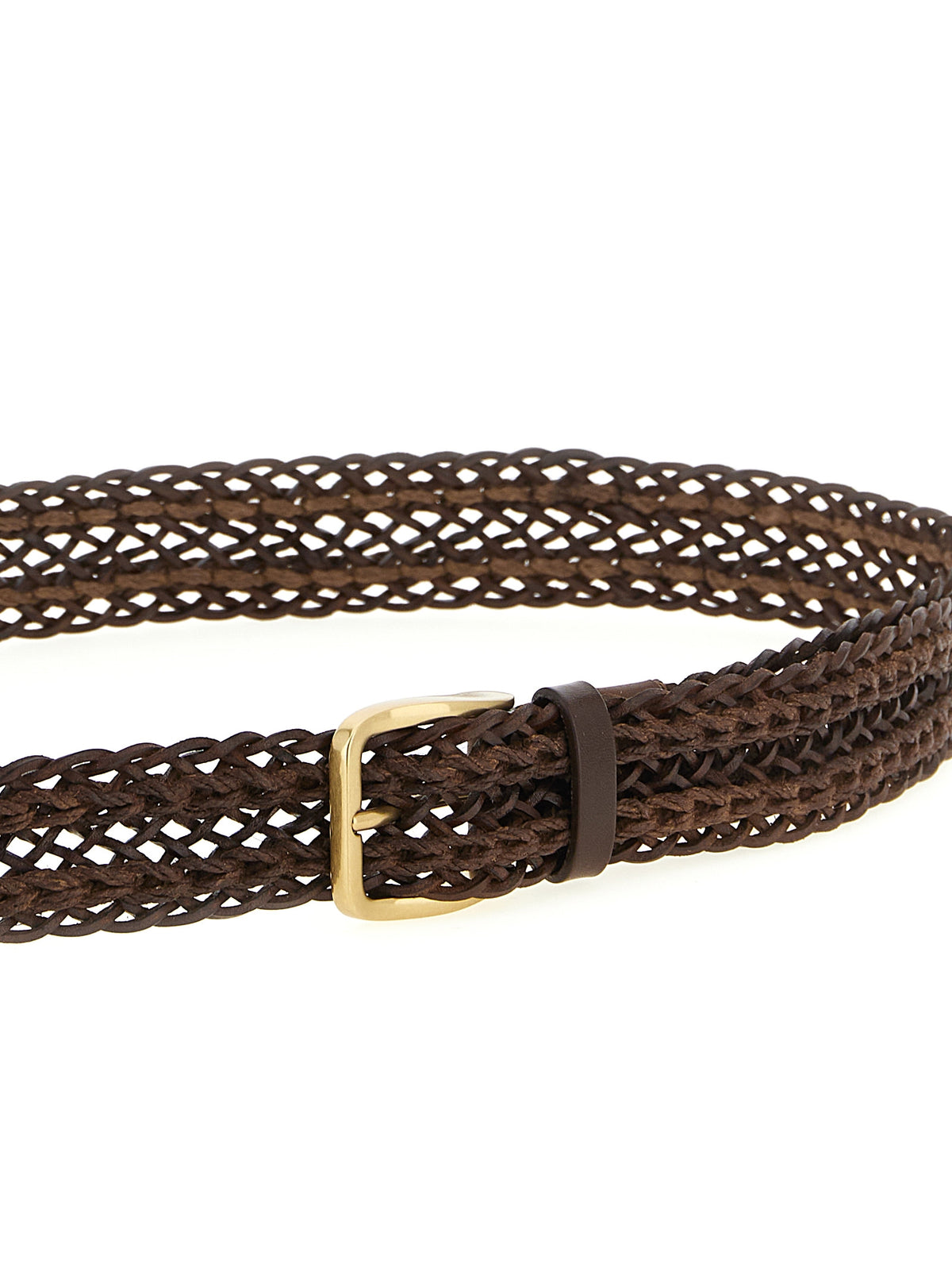 Brunello Cucinelli Brauner Kalbsleder Gürtel Regular