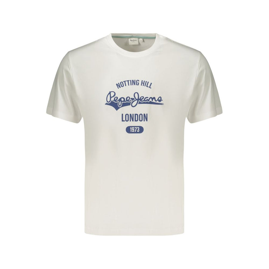 Pepe Jeans Weißes Herren-T-Shirt aus Baumwolle