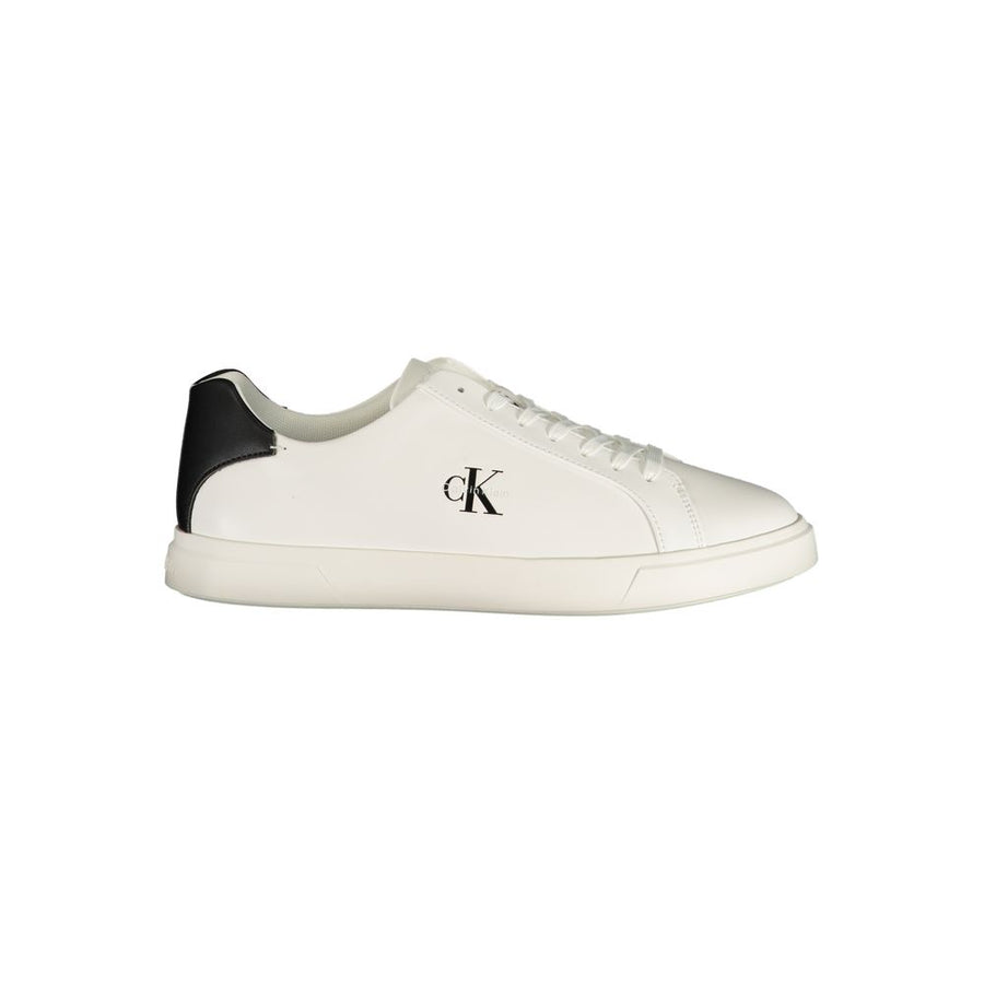 Calvin Klein Men's White Polyurethane Sneakers
