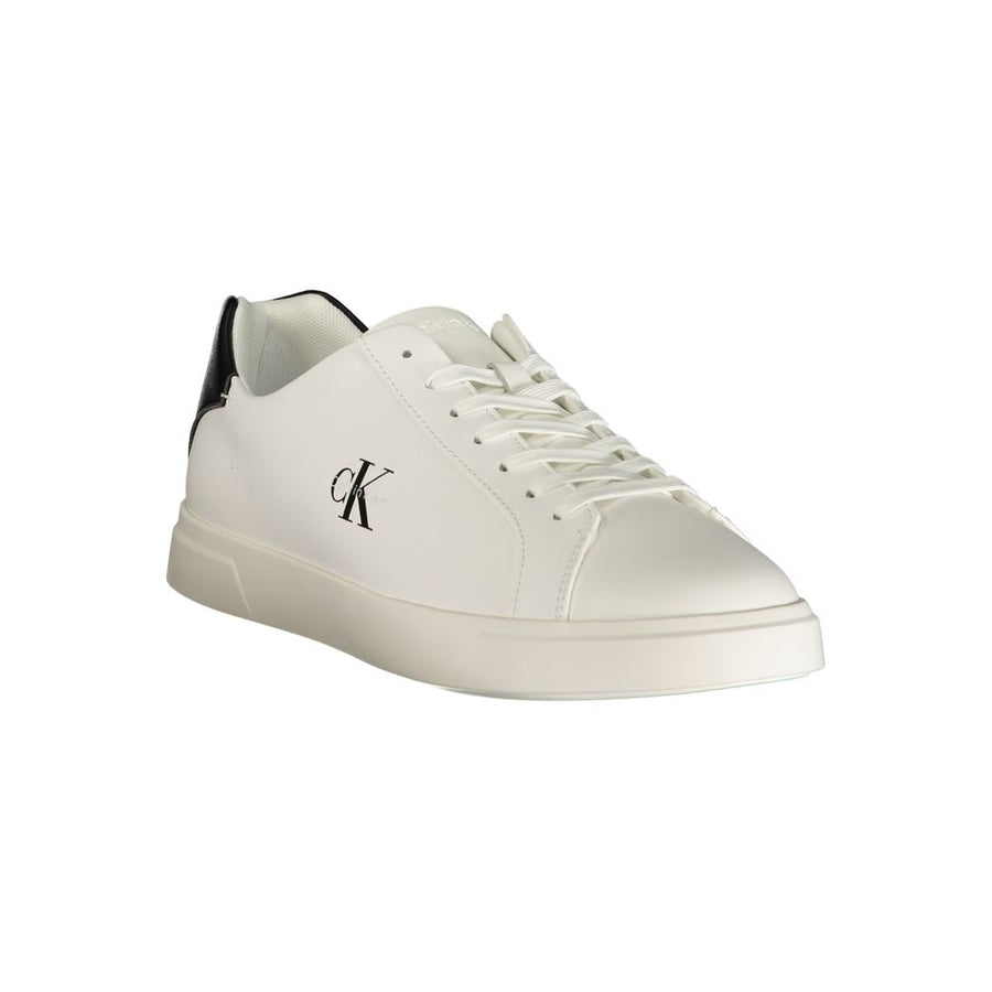 Calvin Klein Men's White Polyurethane Sneakers