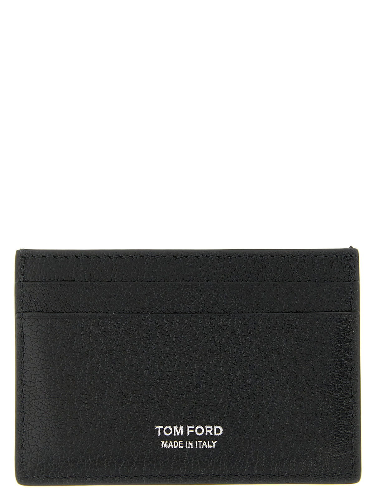 Tom Ford Kartenetui aus schwarzem Ziegenleder