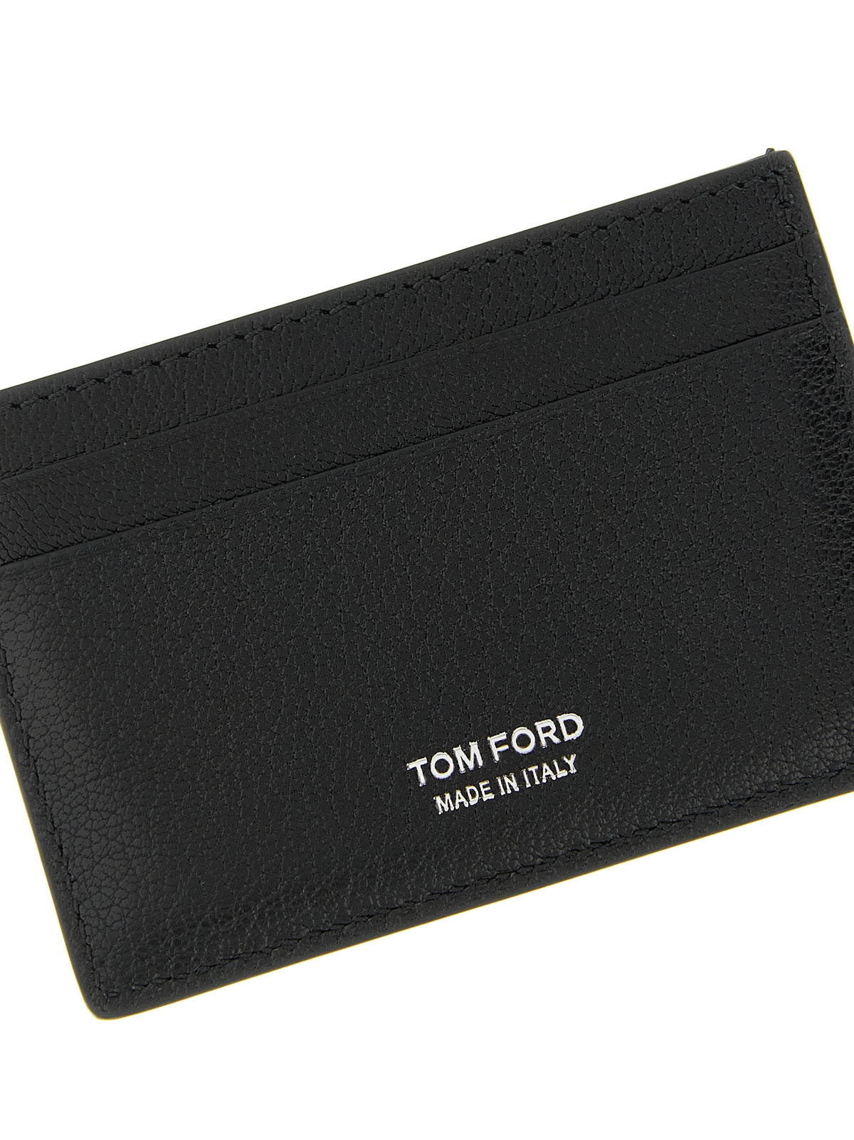Tom Ford Kartenetui aus schwarzem Ziegenleder