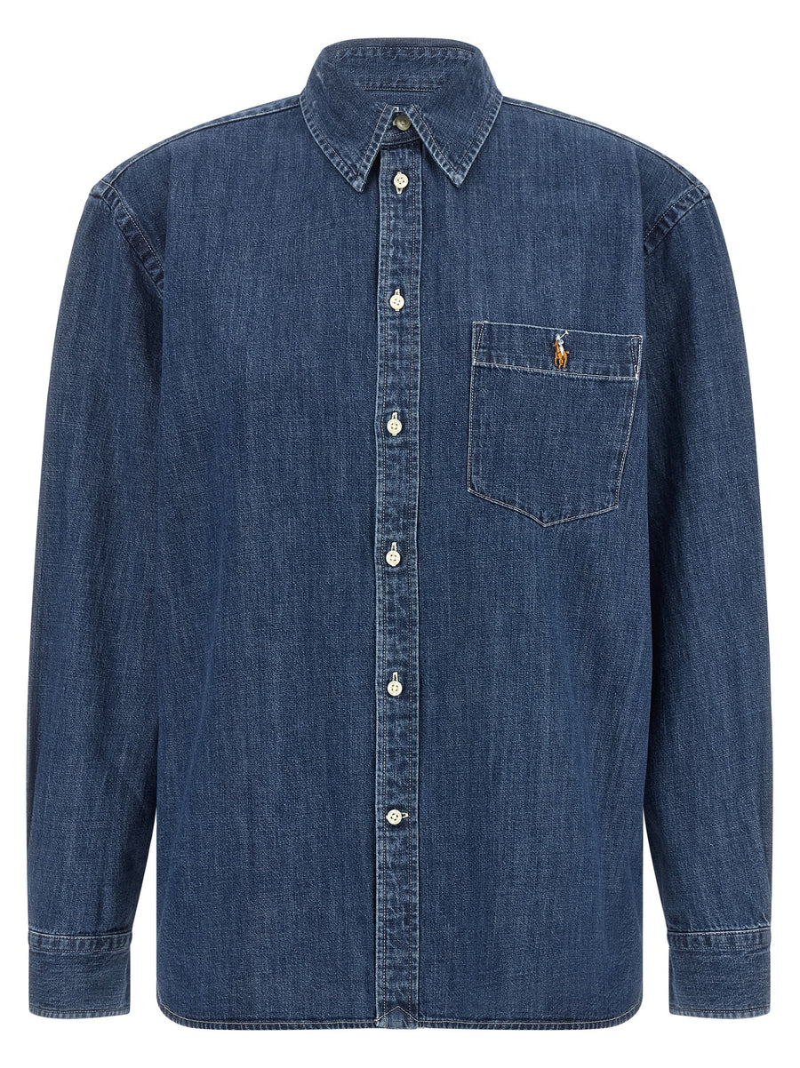 Polo Ralph Lauren Blue Cotton Blouse