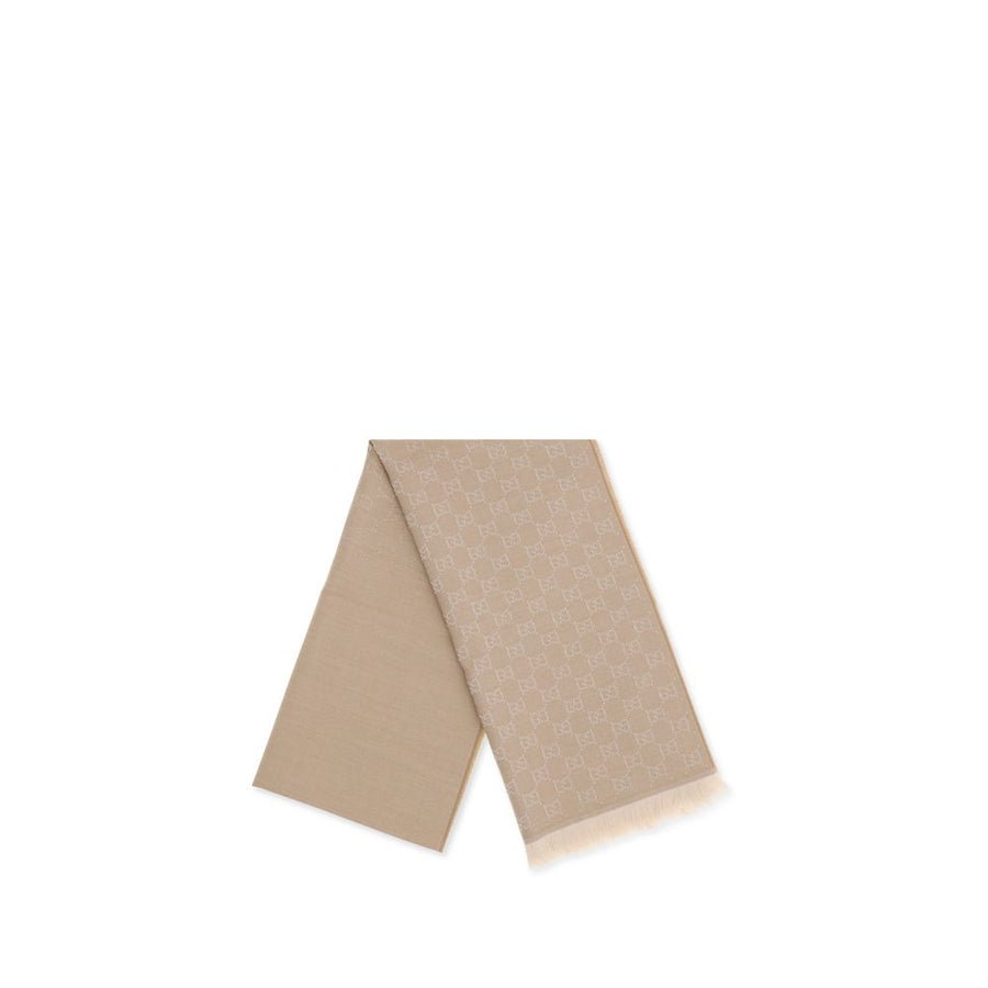 Gucci Beige Wool Scarf Aries Foulard