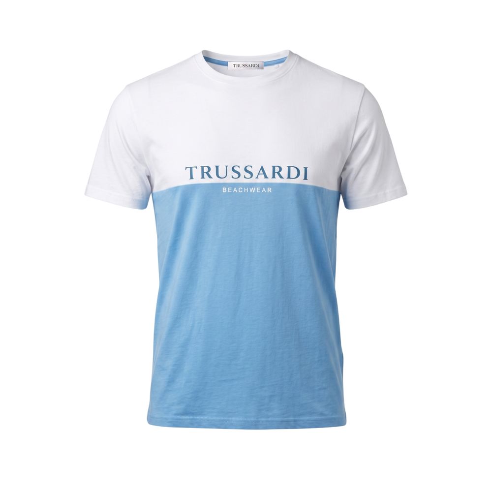 Trussardi Beachwear Hellblaues Polyester-T-Shirt