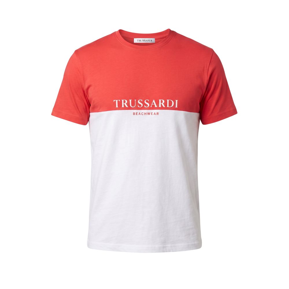 Trussardi Beachwear Weißes Polyester-T-Shirt