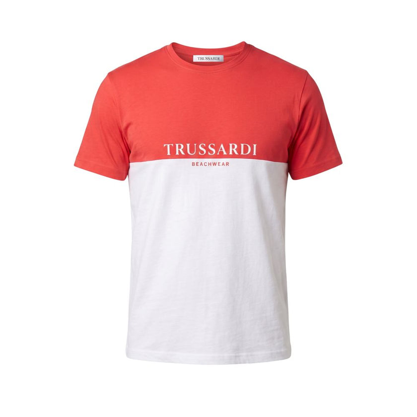 Trussardi Beachwear Weißes Polyester-T-Shirt