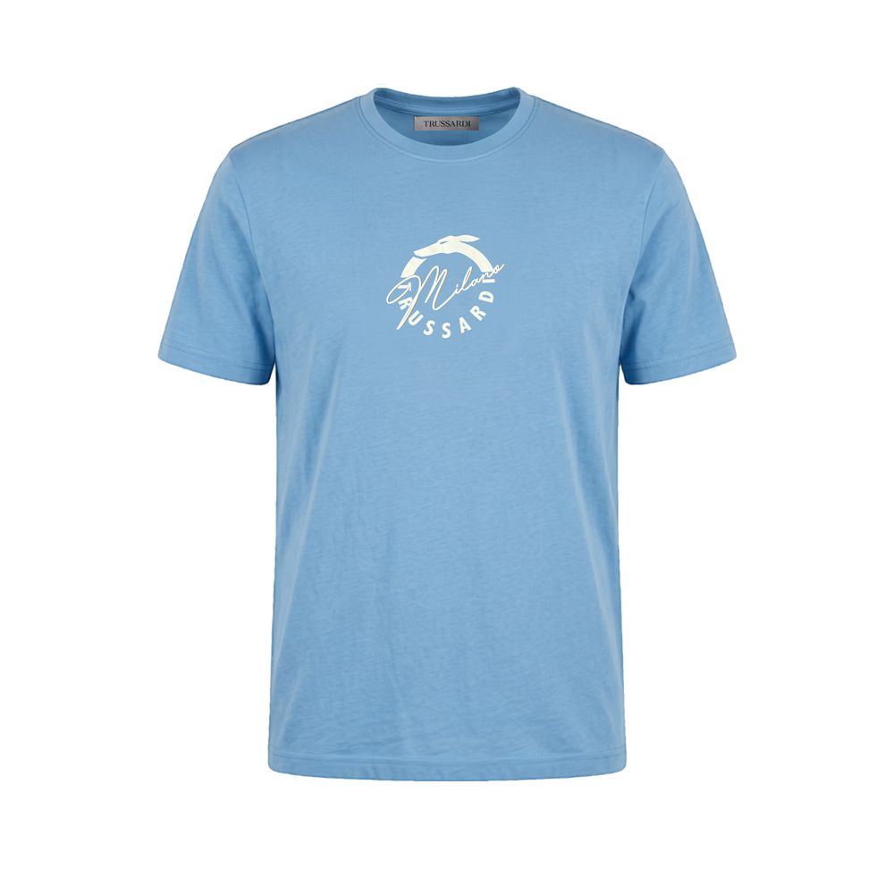 Trussardi Beachwear Hellblaues Polyester-T-Shirt