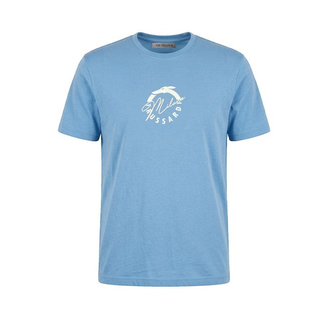 Trussardi Beachwear Hellblaues Polyester-T-Shirt