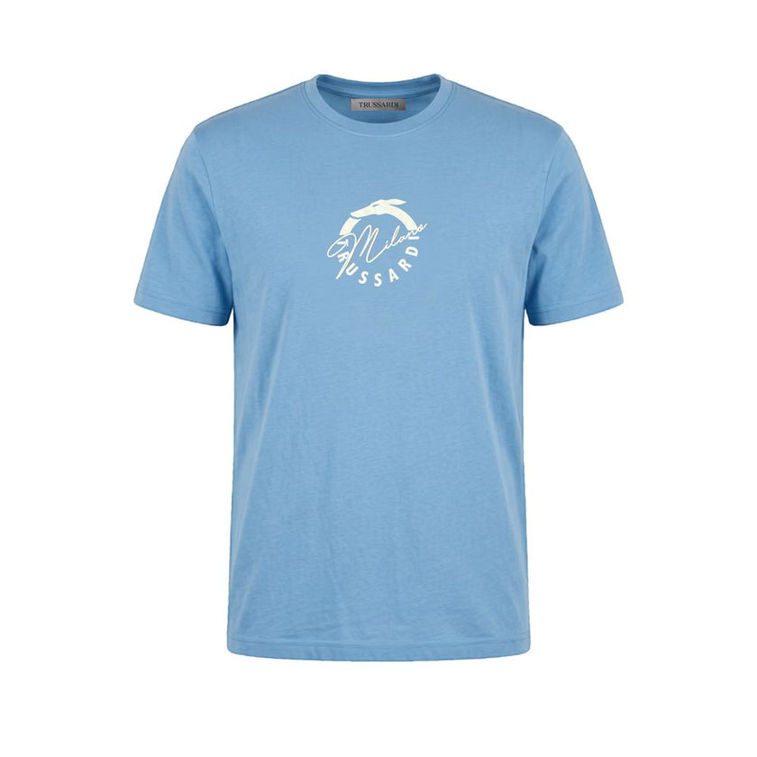 Trussardi Beachwear Hellblaues Polyester-T-Shirt