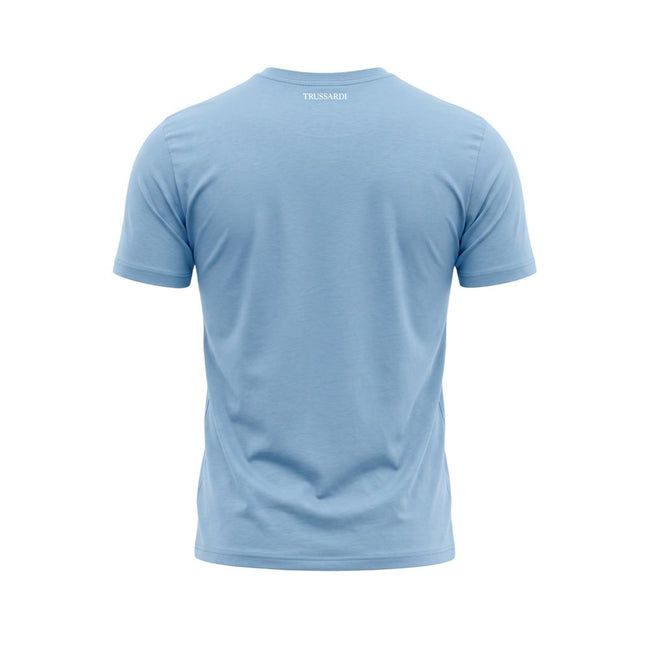 Trussardi Beachwear Hellblaues Polyester-T-Shirt