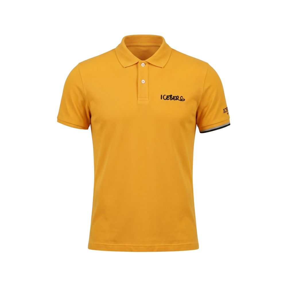 Iceberg Men's Yellow Cotton Polo Shirt