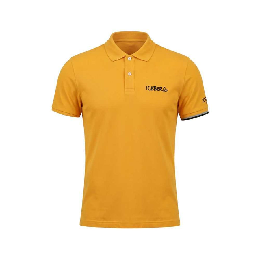 Iceberg Men's Yellow Cotton Polo Shirt