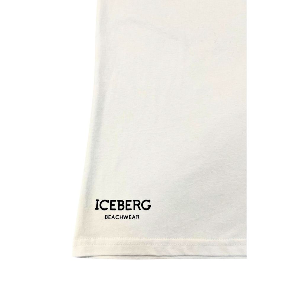 Iceberg Weißes Baumwoll-T-Shirt für Herren