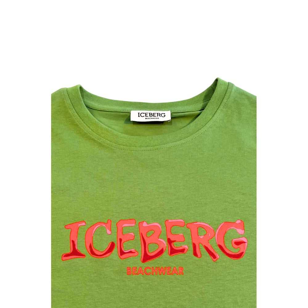 Iceberg Men's Green Cotton T-Shirt