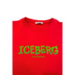 Iceberg Rotes Baumwoll-T-Shirt für Herren