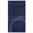 Trussardi Beachwear Blaues Baumwoll-Strandtuch für Herren