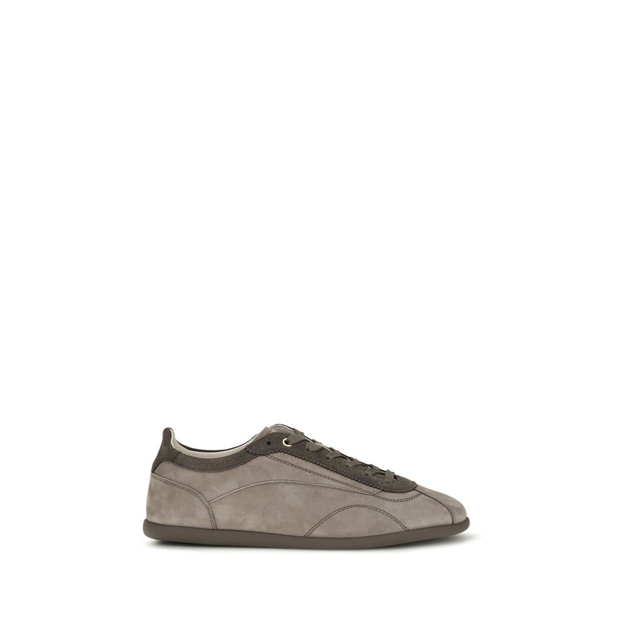 Brunello Cucinelli Gray Bos Taurus Calfskin Sneakers