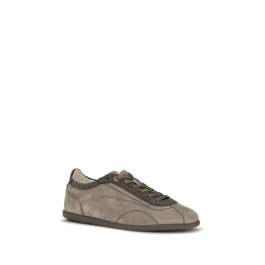 Brunello Cucinelli Gray Bos Taurus Calfskin Sneakers