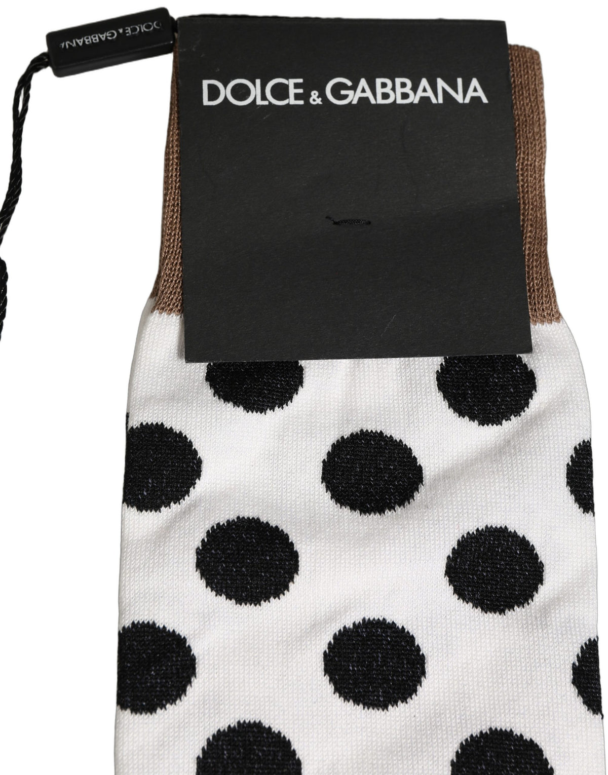 Dolce & Gabbana Weiße Kniestrümpfe mit Tupfenmuster