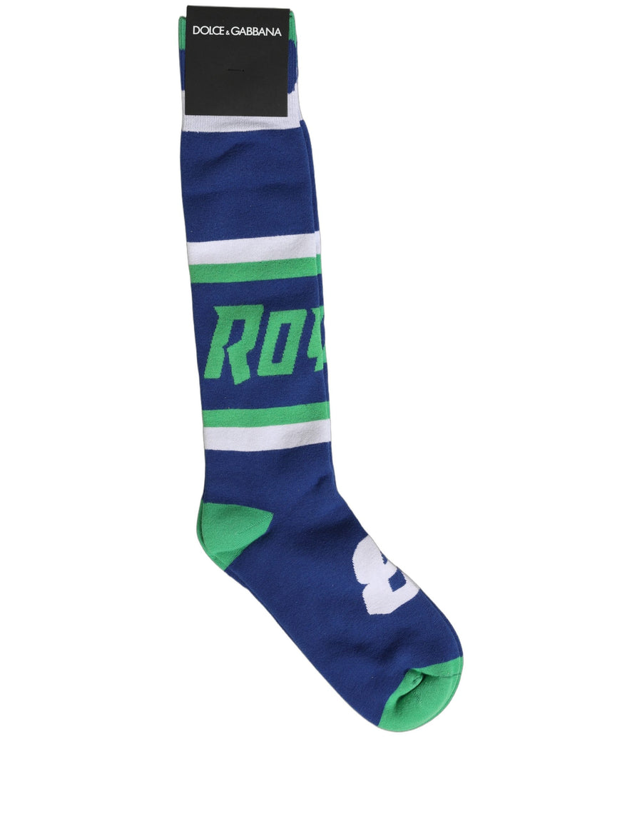 Dolce & Gabbana Men's Multicolor Cotton Knee Socks