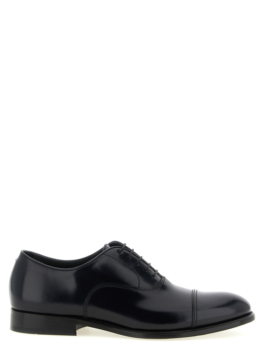 Doucal's Black Oxford and Derby Lambskin Shoes