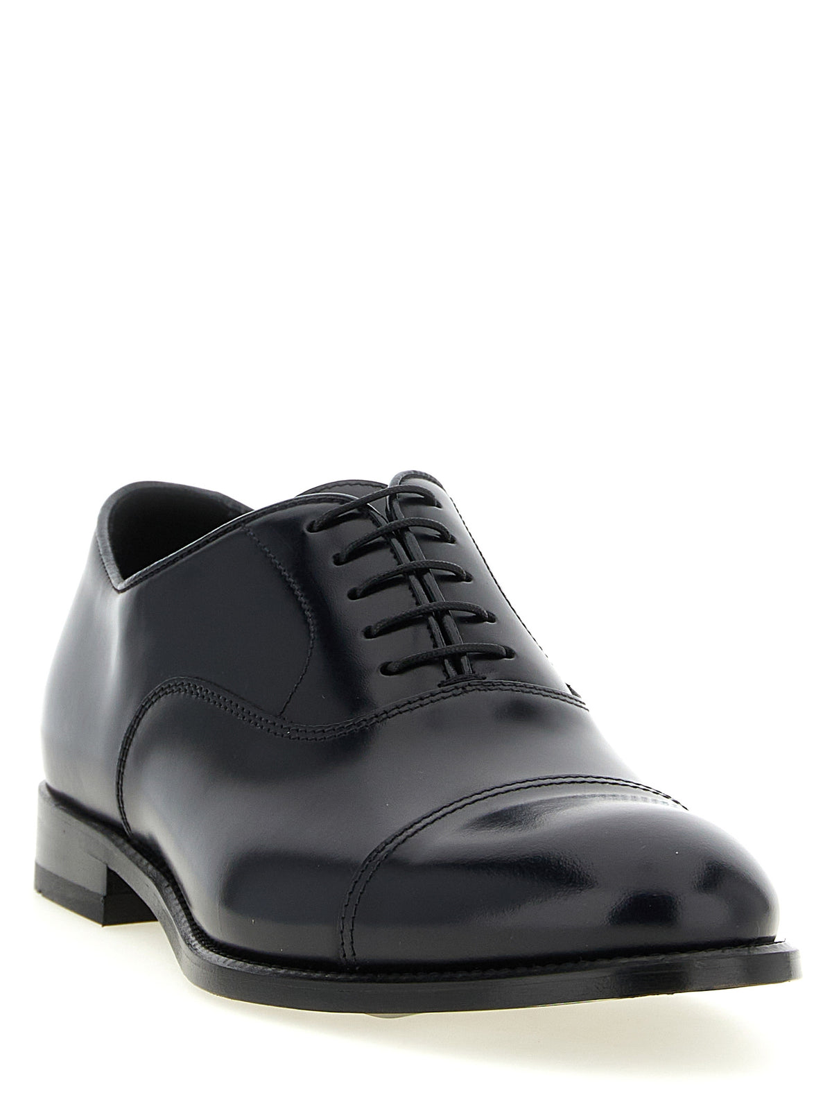 Doucal's Black Oxford and Derby Lambskin Shoes