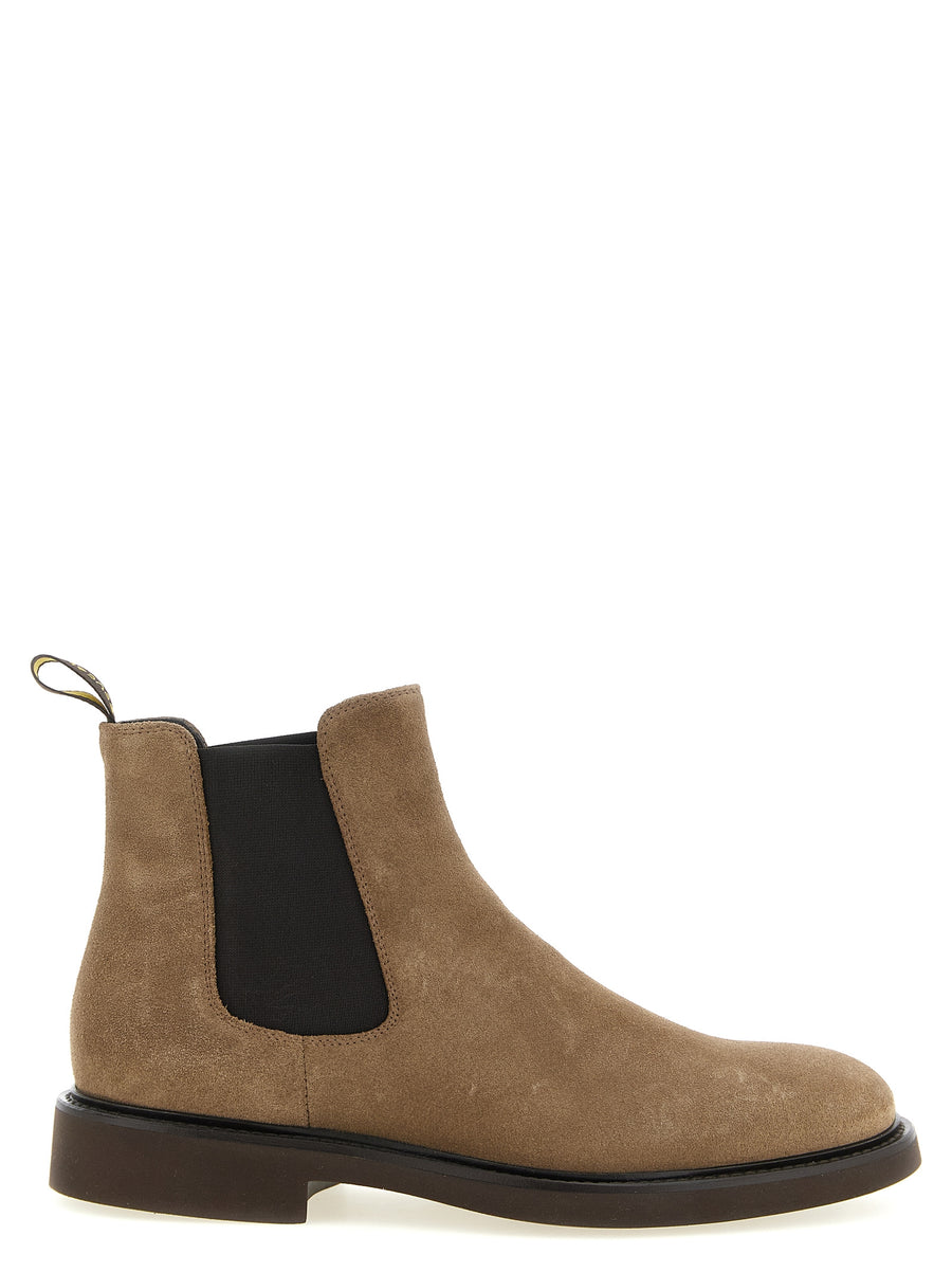 Doucal's Beige Lambskin Ankle Boots