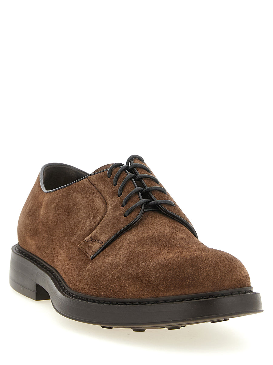 Doucal's Brown Lambskin Oxfords and Derbies