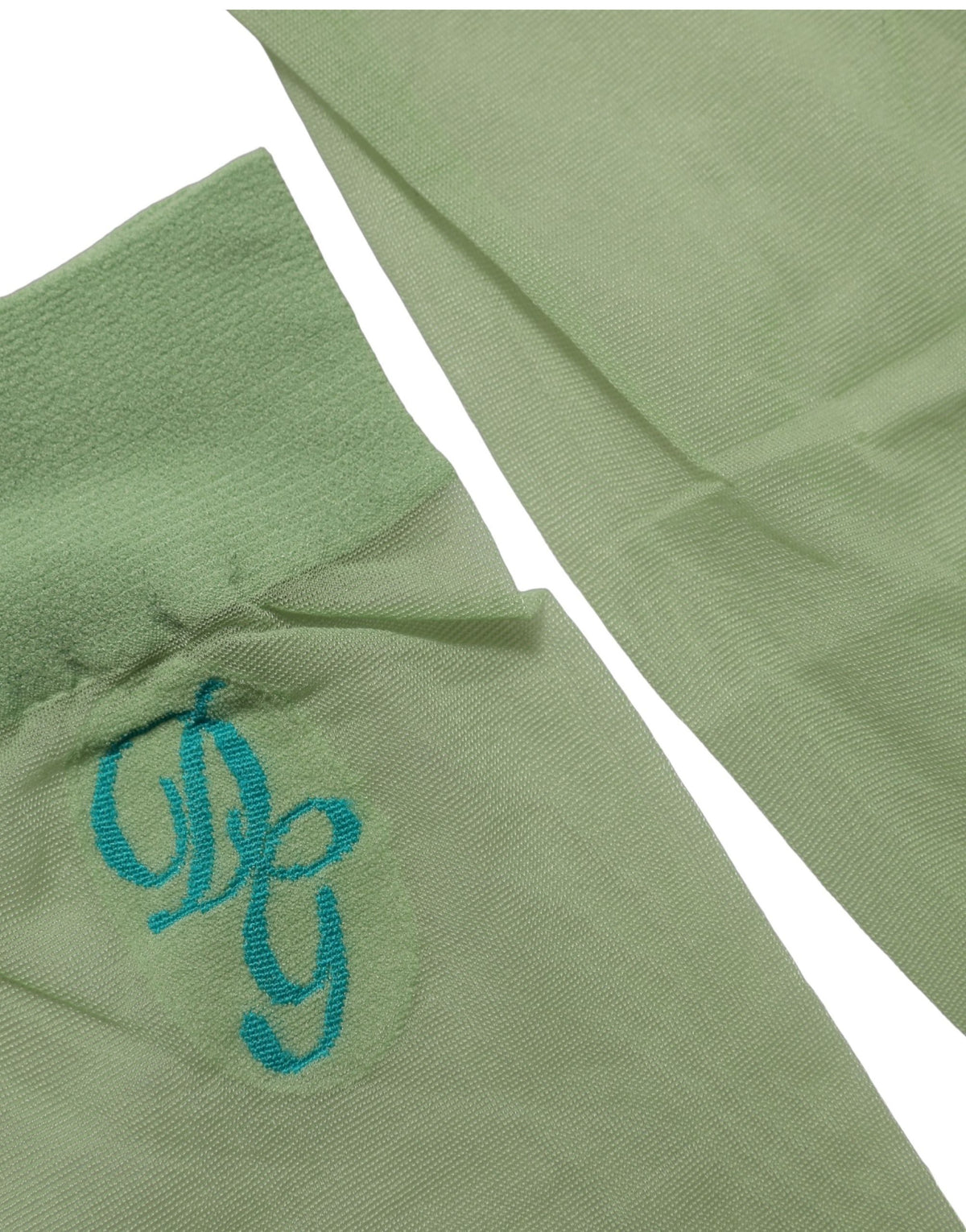 Dolce & Gabbana Green Knee-High Nylon Net Socks