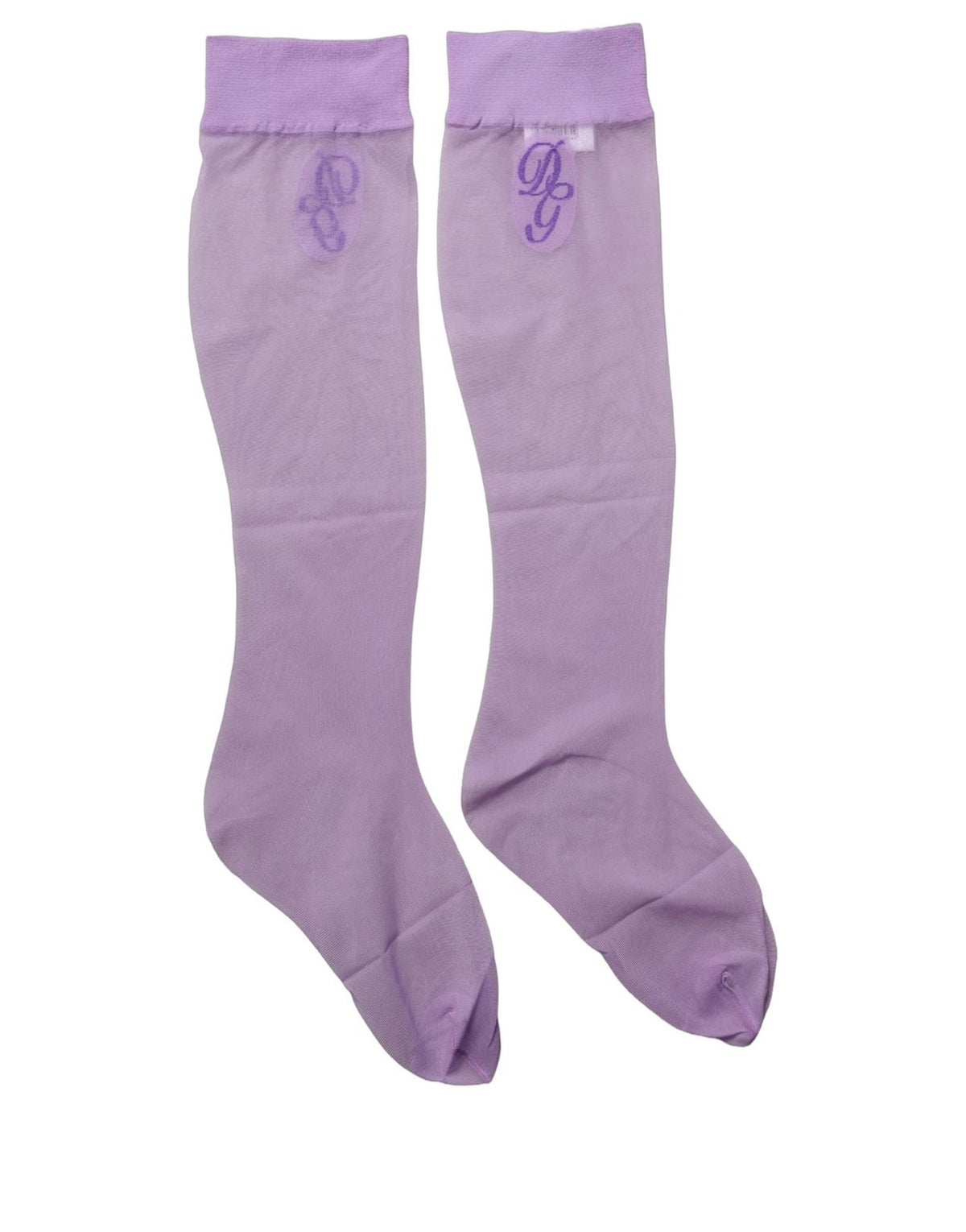 Dolce & Gabbana Purple Knee-High Sheer Nylon Socks