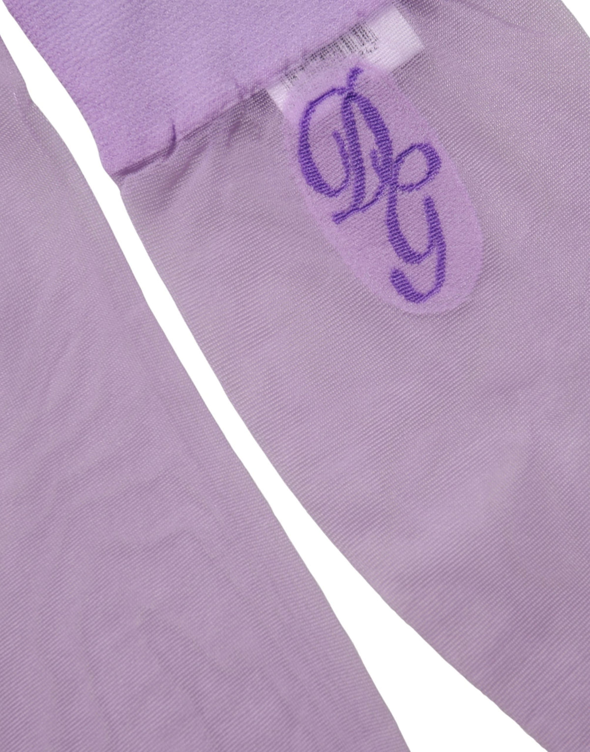 Dolce & Gabbana Purple Knee-High Sheer Nylon Socks