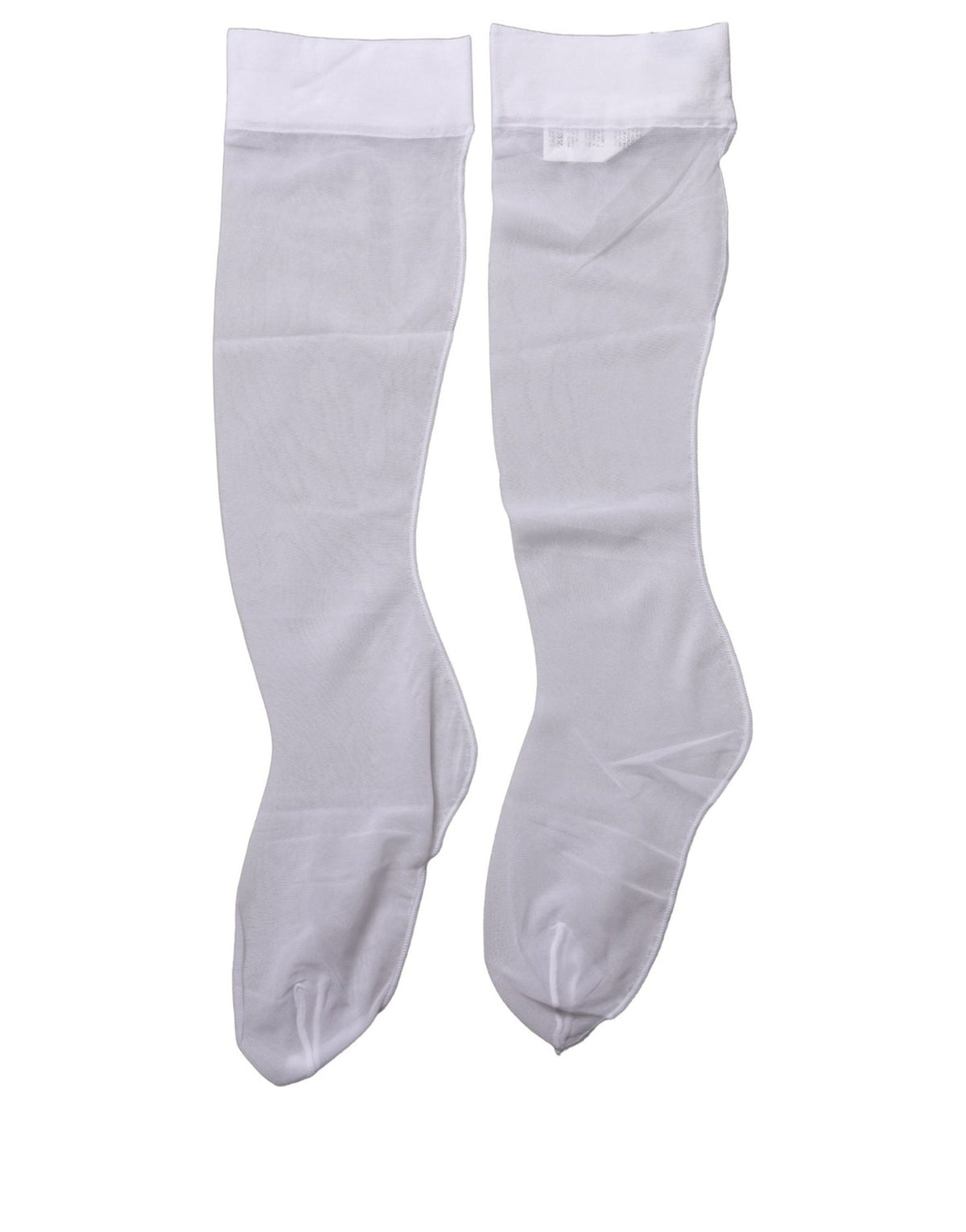 Dolce & Gabbana White knee-high sheer nylon socks