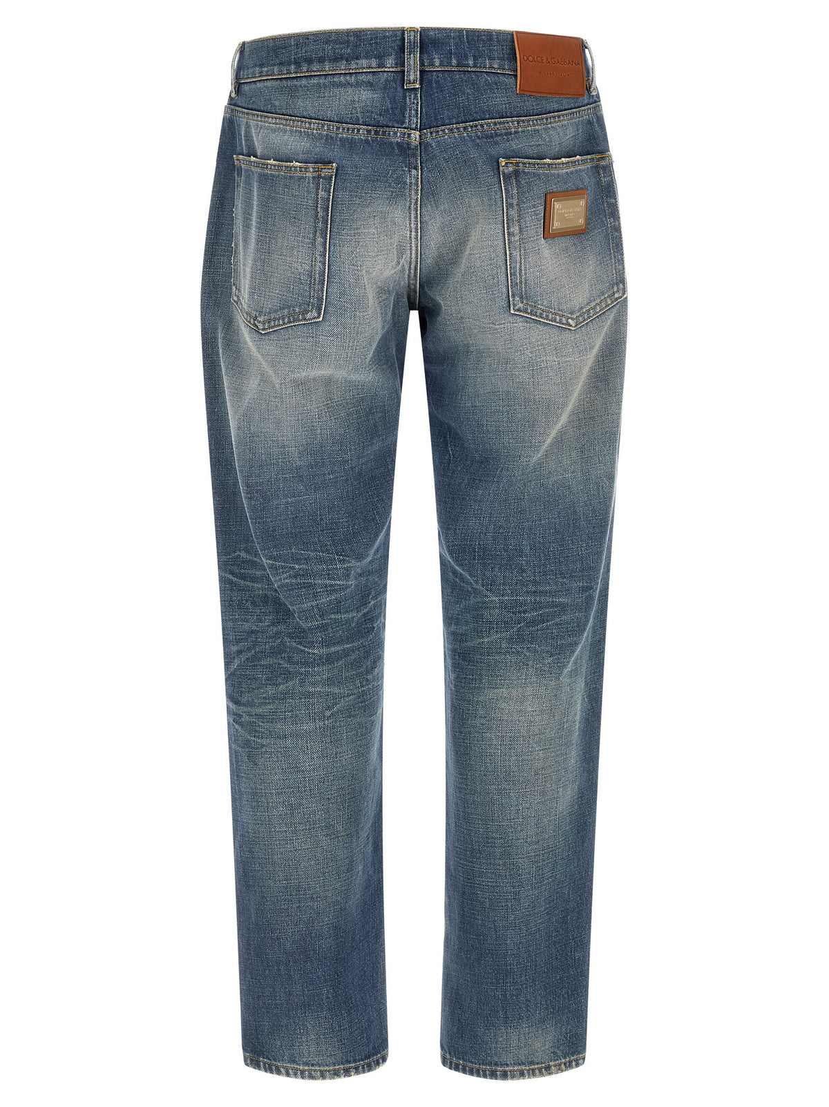 Dolce & Gabbana Blue Relaxed Fit Cotton Jeans