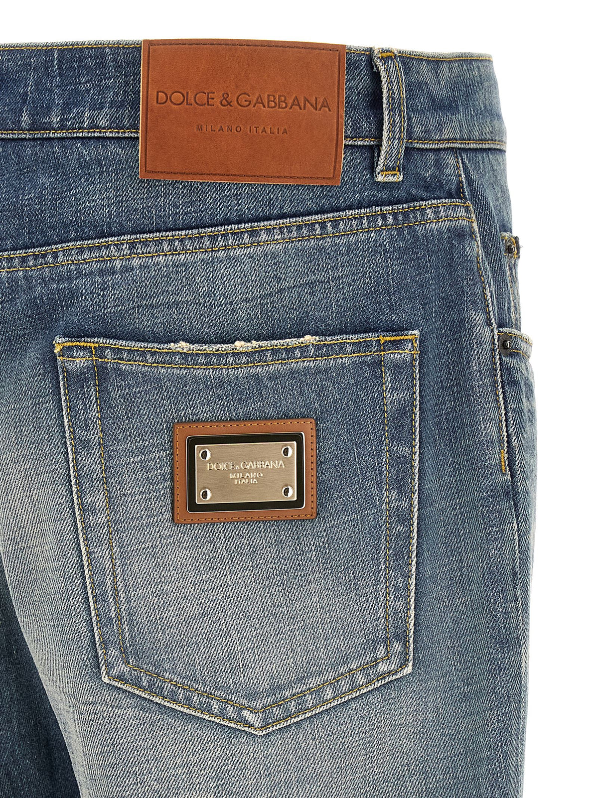 Dolce & Gabbana Blue Relaxed Fit Cotton Jeans
