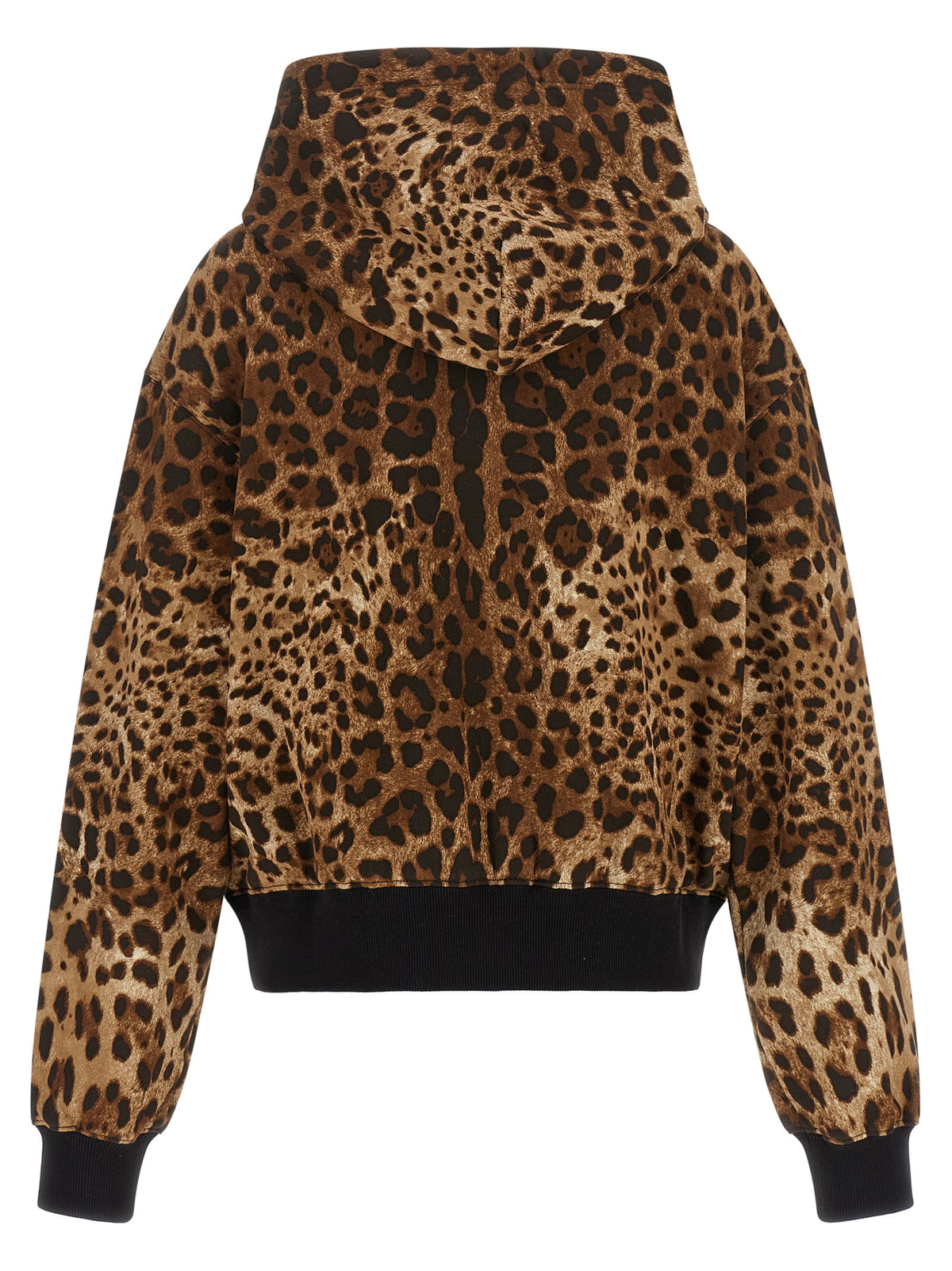 Dolce & Gabbana Brauner Baumwoll-Kapuzenpullover