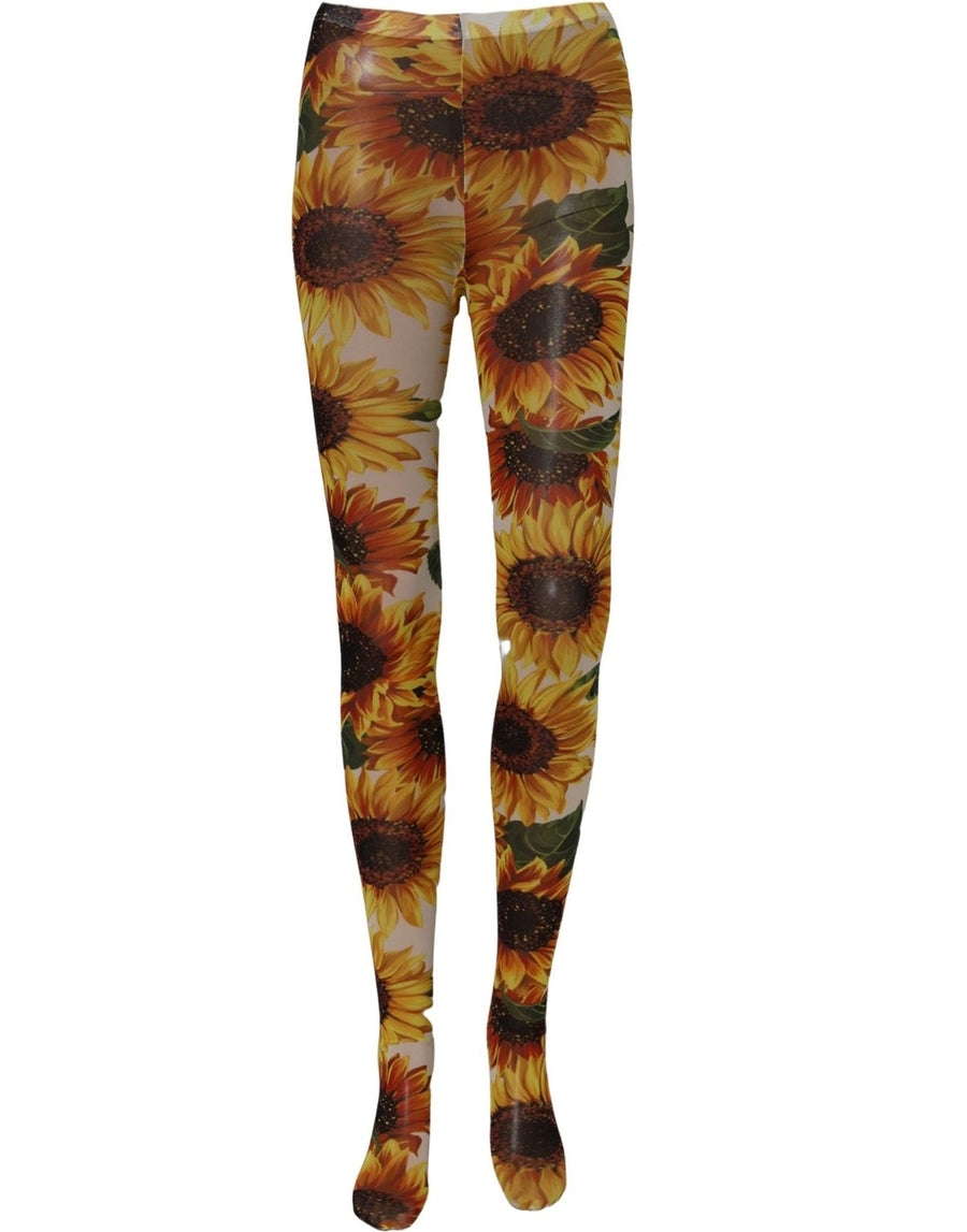 Dolce & Gabbana Multicolor Floral Nylon Stockings Socks
