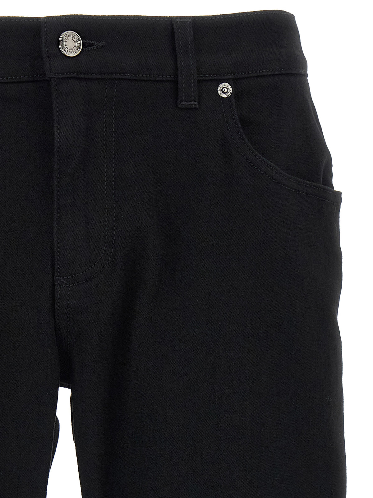 Dolce & Gabbana Schwarze Baumwoll-Jeans im Slim Fit