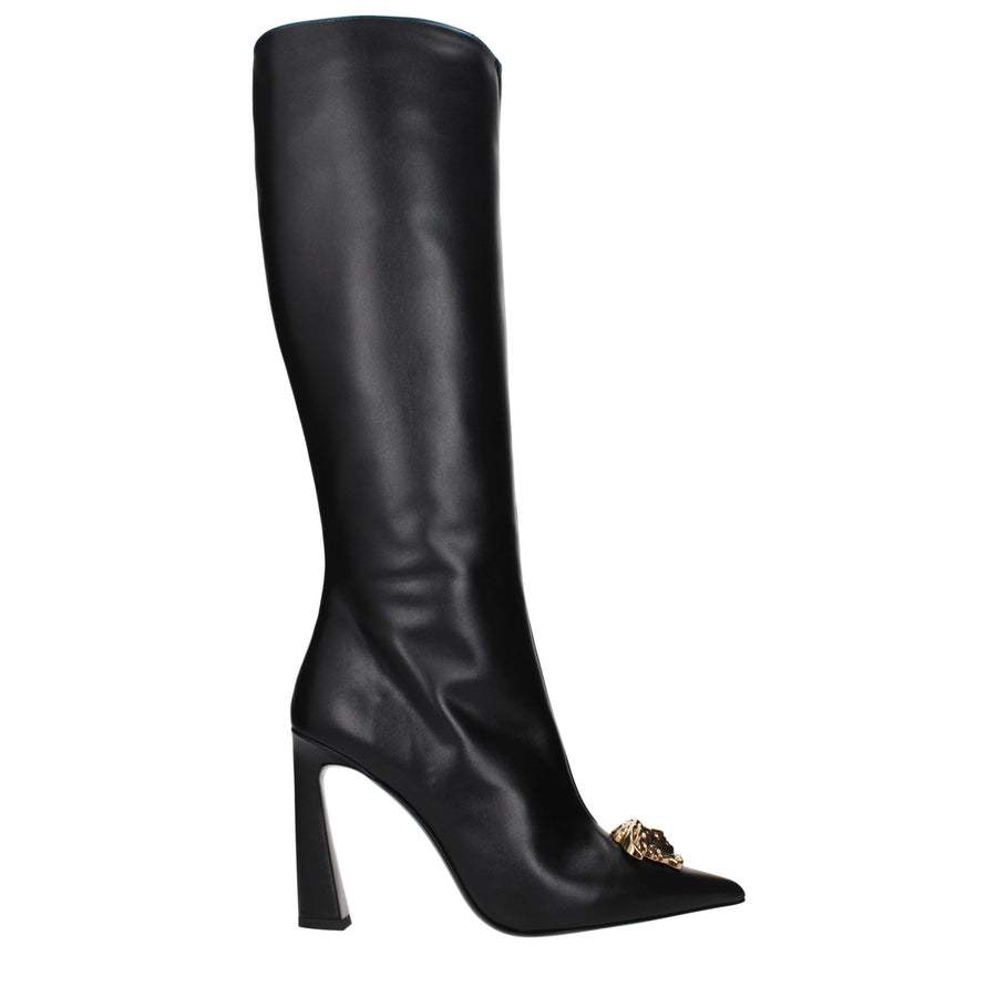 Versace Black Leather Boots