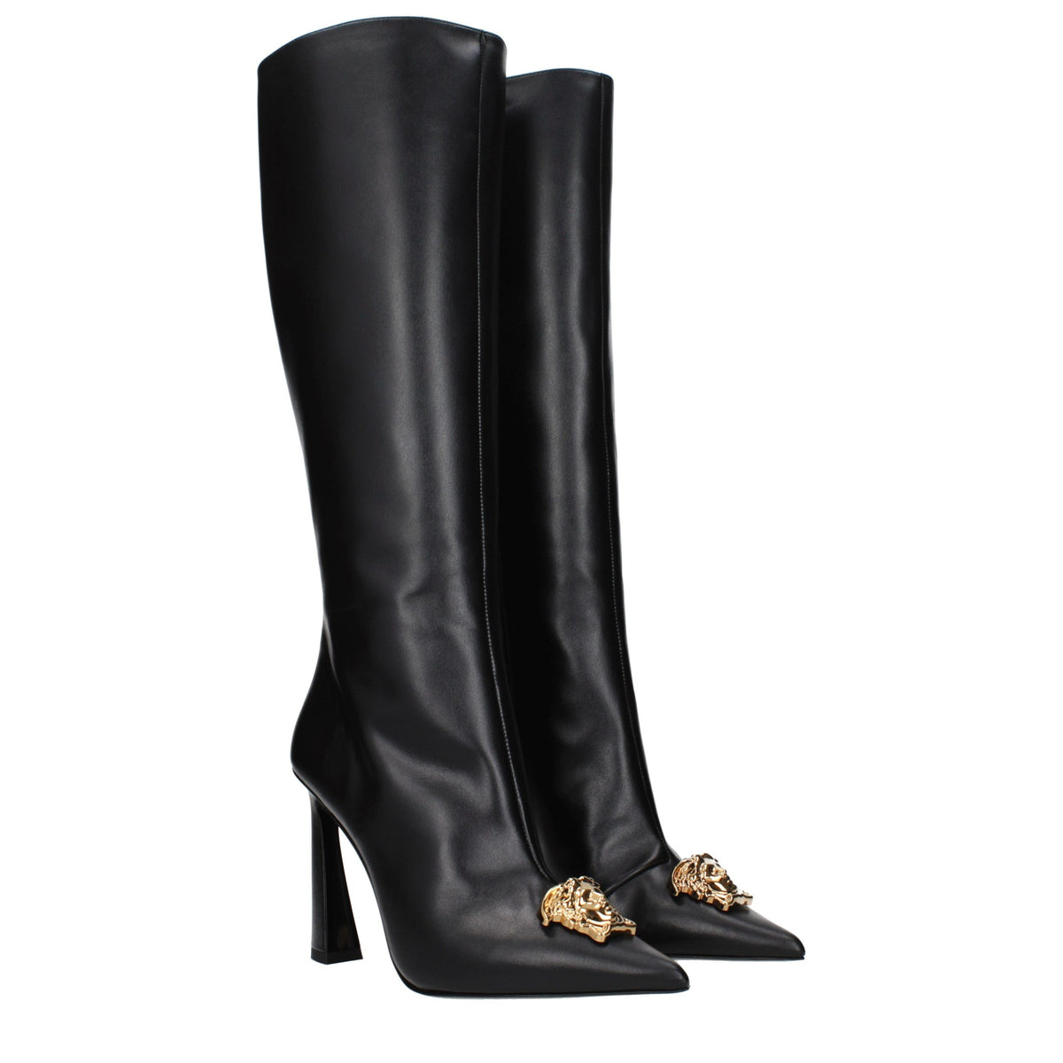 Versace Black Leather Boots