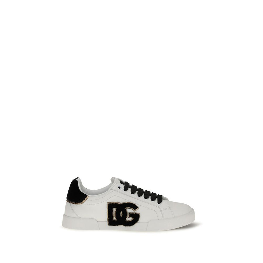 Dolce & Gabbana White Bos Taurus Calfskin Low-Top Sneakers