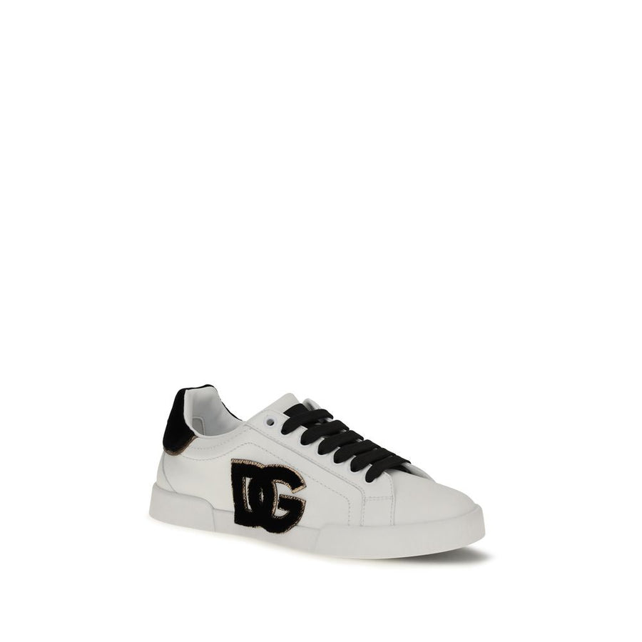 Dolce & Gabbana White Bos Taurus Calfskin Low-Top Sneakers