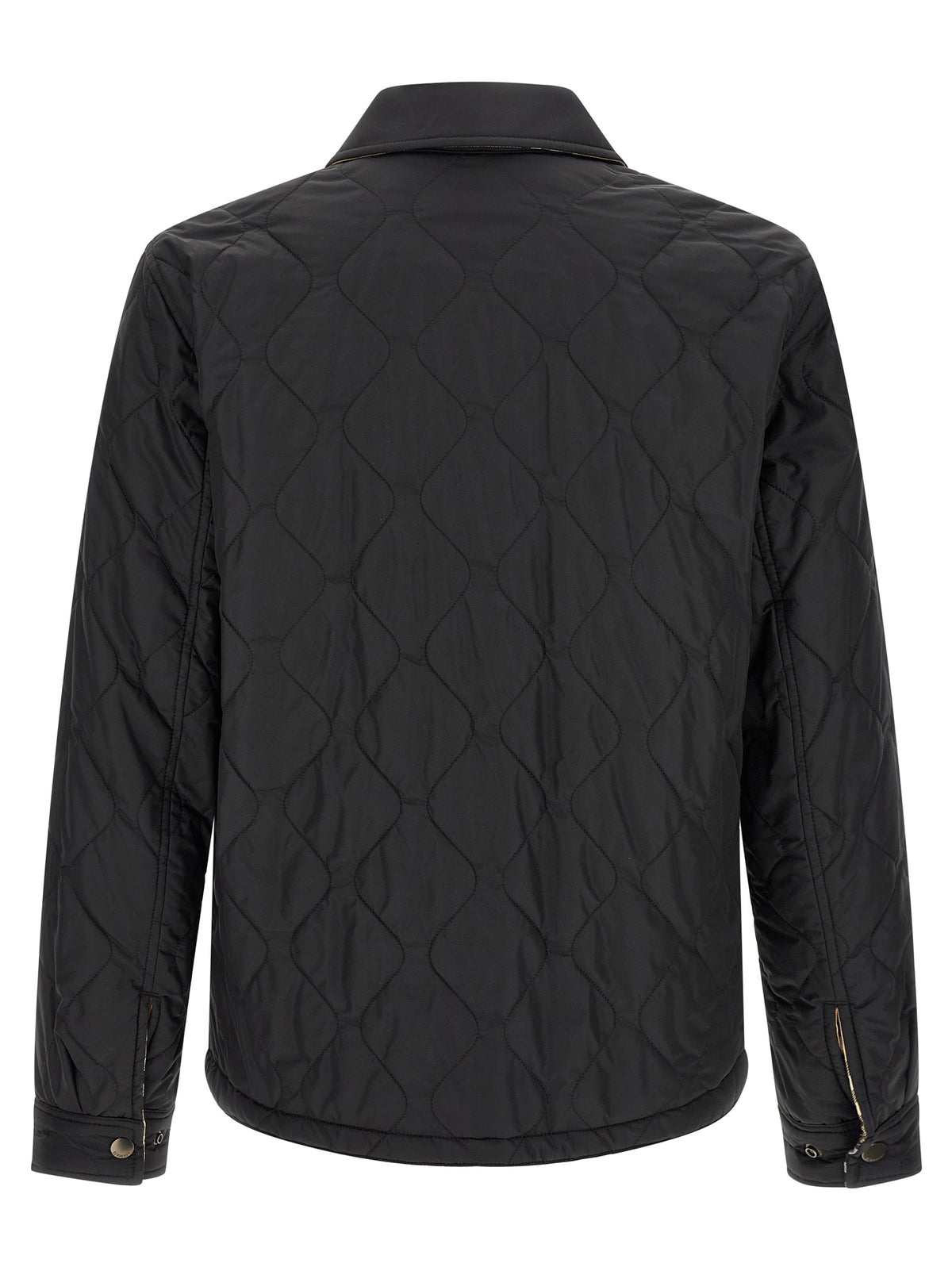 Burberry Schwarze Polyamid-Jacke in voller Länge